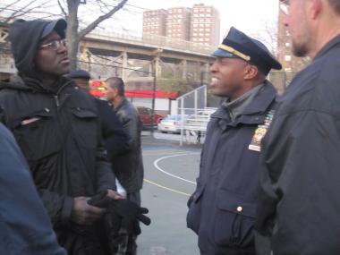 Inspector Rodney Harrison, the commander of the 32nd Precinct, on a prayer walk aimed at cutting violence in Harlem.