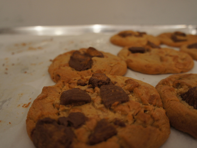 These peanut butter chocolate cookies are a favorite at Insomnia Cookies on the Upper East Side.