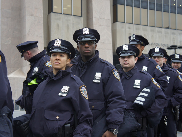 NYPD recruits attend a multicultural immersion course at the Apollo Theater