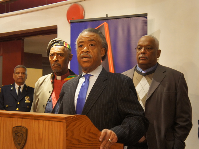 Rev. Al Sharpton attends an NYPD multicultural immersion course at the Apollo Theater.