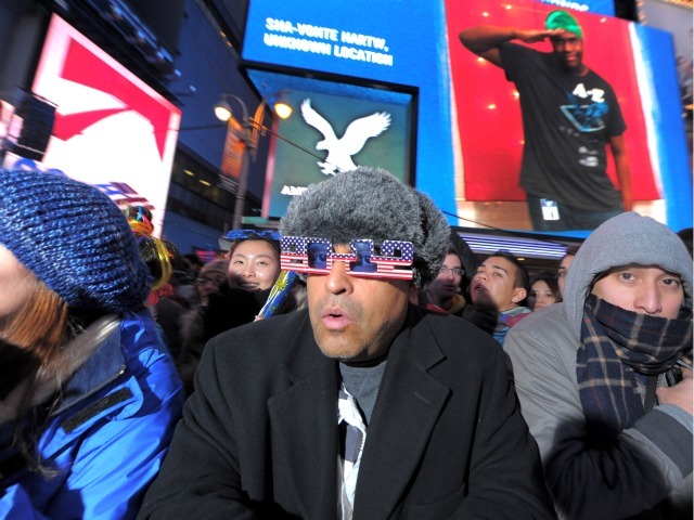 Crowds gather for the New Year's Ball Drop In Times Square on December 31, 2011 in New York City. 