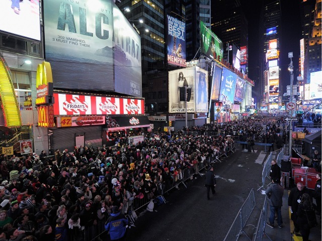 Thousands of revelers gather in New York's Times Square to celebrate the ball drop at the annual New Years Eve celebration on December 31, 2011 in New York City. 