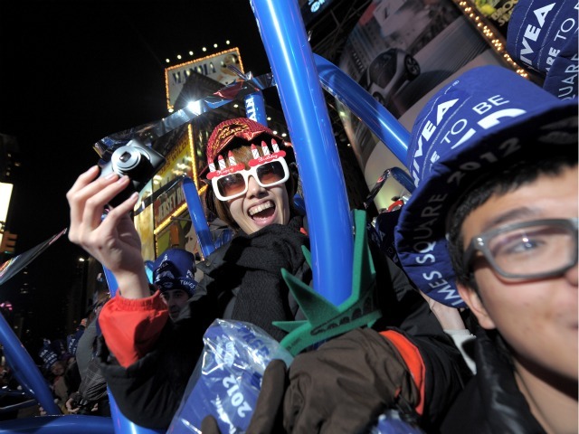 General view of atomsphere at Bill & Giuliana Rancic Ring In New Year's Eve 2012 With NIVEA at Times Square on December 31, 2011 in New York City. 