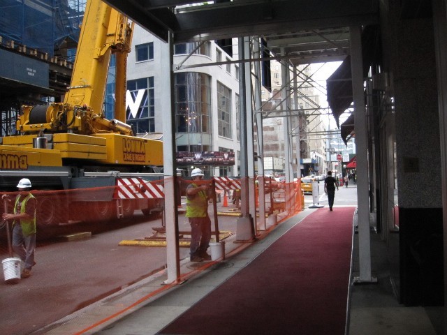 Guests have to walk along this passageway to reach the hotel.

