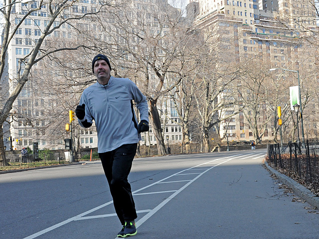 Anton Yshyn, 37, spent $150 on his Nike Dri-Fit running clothing, Jan. 5, 2012. 