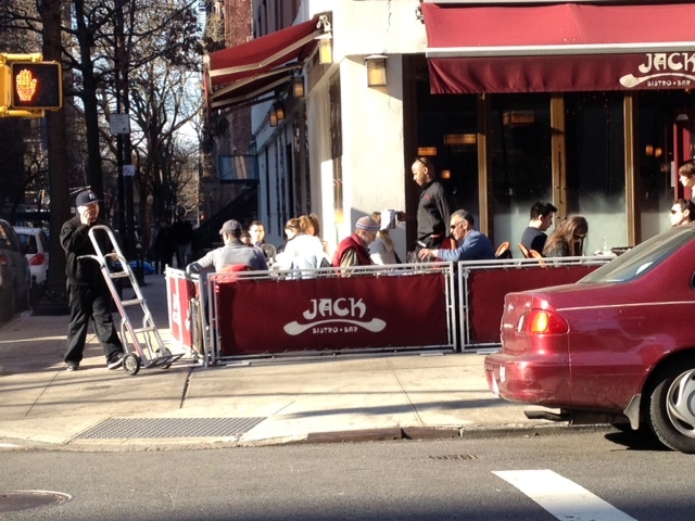 Diners at al fresco in Greenwich Village on Sat., Jan. 7, 2012, when the temperature topped out at 62 degrees.