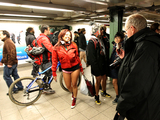 Pantless Subway Riders Stun Straphangers with Skin Show