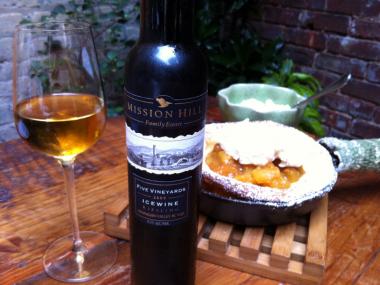 A wine-and-small-plate offering featuring fresh peaches at Elsewhere NYC, which is now closed.