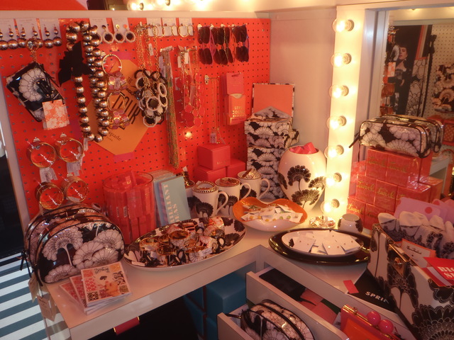 The interior of Kate Spade's Florence Broadhurst bus.