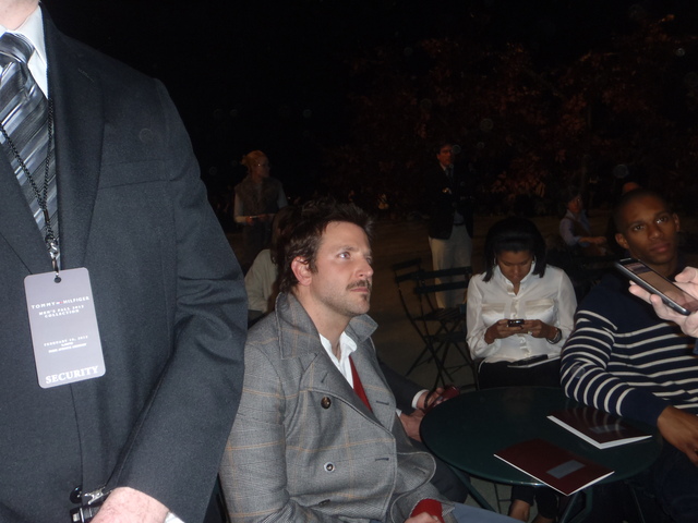 Bradley Cooper enjoying the Fashion Week shows.