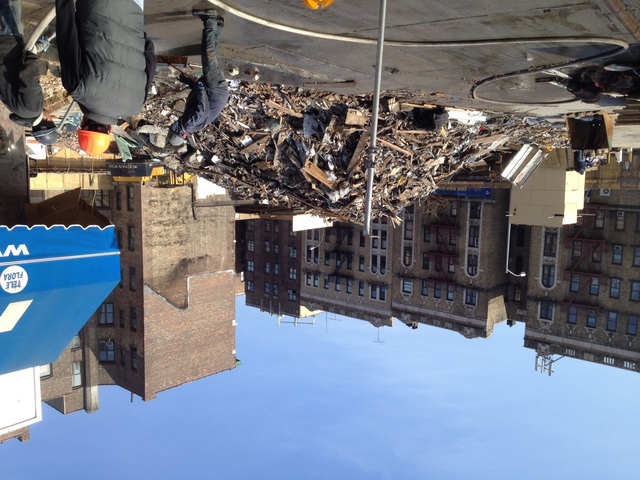 The MTA worked with the demolition crew to clear enough safe space for straphangers.