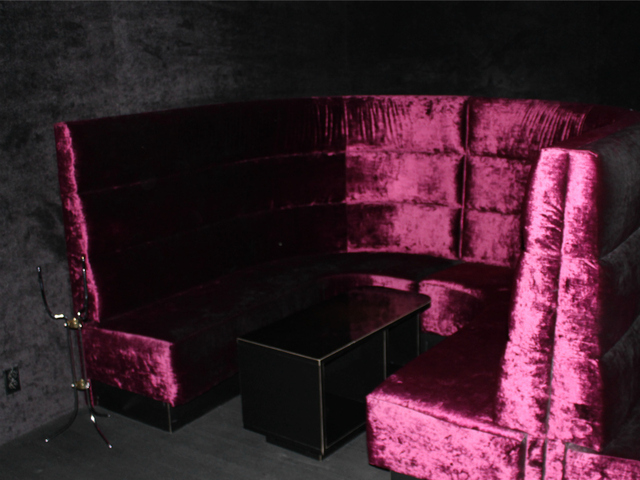 One of the club's several VIP areas for those who order bottle service, which Blair said are inspired by 