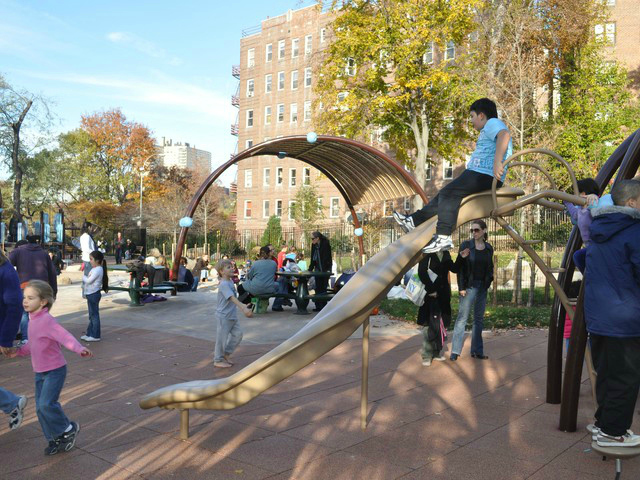 Some parents said they were worried about the Slalom Glider when it first was introduced to the playground.
