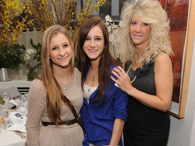 Corrine Figoski, Caroline Figoski and Paulette Figoski attend the New York Giants Super Bowl Pep Rally Luncheon at Michael's on February 1, 2012 in New York City.