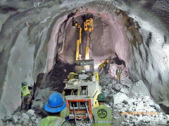 <p>Workers at the tunnel that will later become the entrance to the Second Avenue subway's 72nd Street station.</p>
