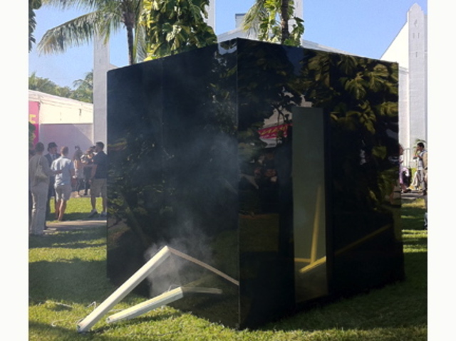 Smoke and Mirrors is an installation by Santiago Taccetti is showing at Black and White Gallery/Project Space