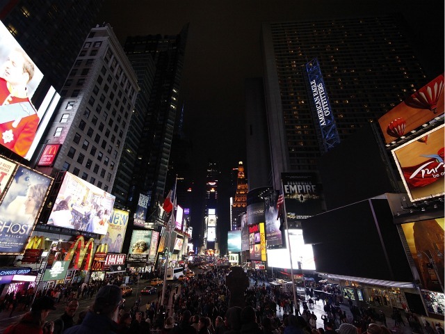 <p>Times Square is seen in darkness as part of Earth Hour on March 31, 2012 in New York City.</p>
