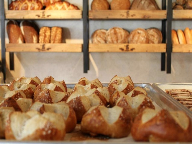 The German bakery/bar Landbrot, which opened April 1, 2012, sells breakfast and lunch items plus beer.