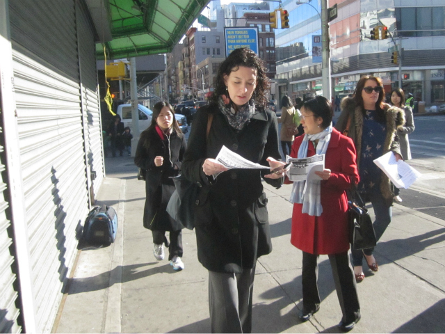 Councilwoman Margaret Chin warned women in Chinatown about a groper April 12, 2012. 