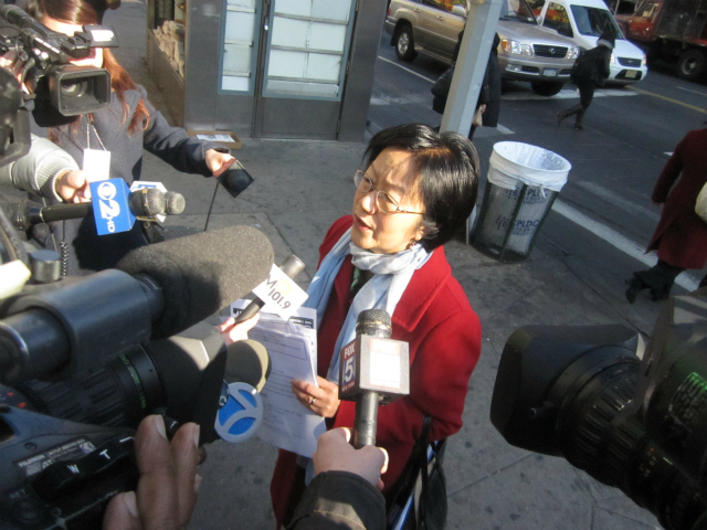 Councilwoman Margaret Chin said women should not have to be afraid while walking around Chinatown. 