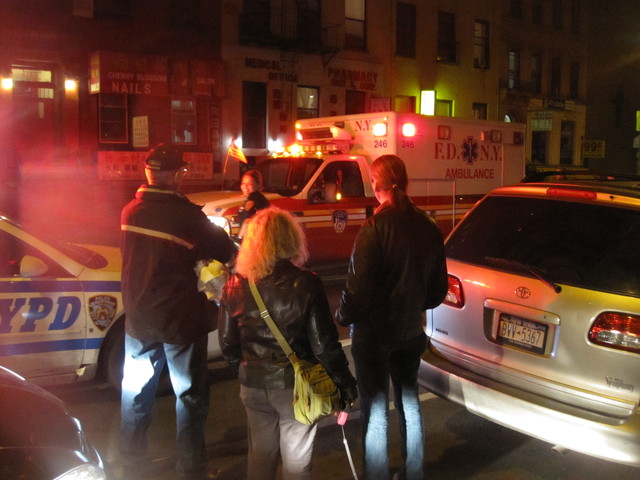 Witnesses said the victim appeared to be injured, but not severely.