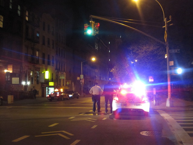 A pedestrian was struck on the Lower East Side on April 19, 2012, on East Broadway.