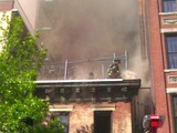 Firefighters Battle Blaze in East Harlem