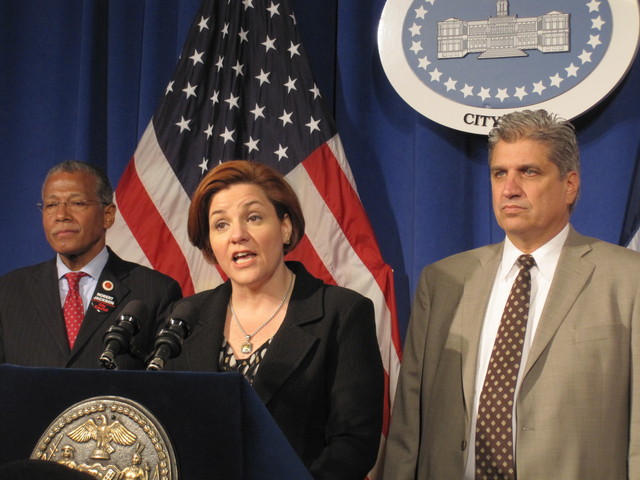 <p>City Council Speaker Christine Quinn said that restoring cuts to firehouses and after-school programs is her number one priority.</p>
