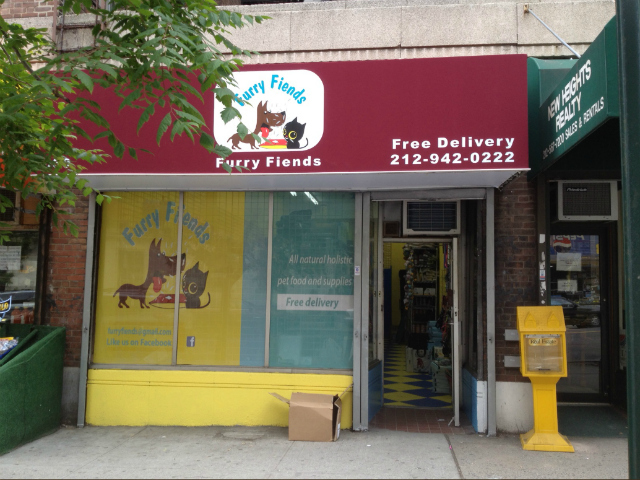 Furry Fiends, at 630 W. 207th St., across the street from its previous storefront, reopened Saturday, May 5, 2012. 
