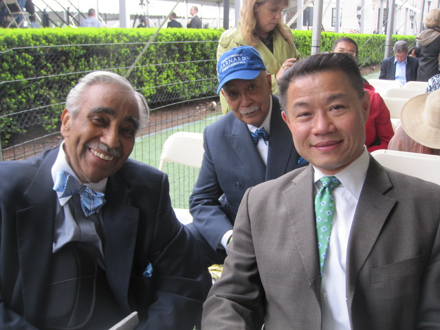 <p>Rep. Charles Rangel, former Mayor David Dinkins and City Comptroller John Liu.</p>
