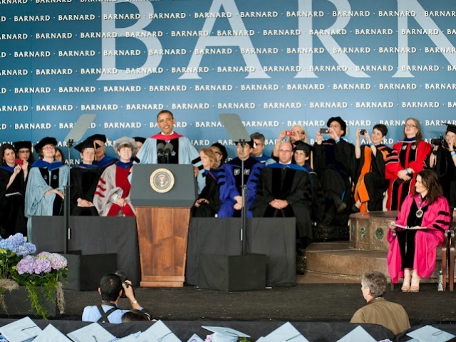 Students cheered as Obama took to the podium.