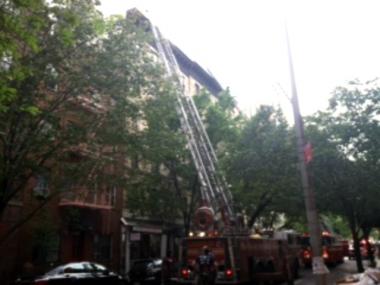A fire broke out on the sixth floor of an apartment building on East 66th Street between First and Second avenues on Wednesday, May 16, 2012.