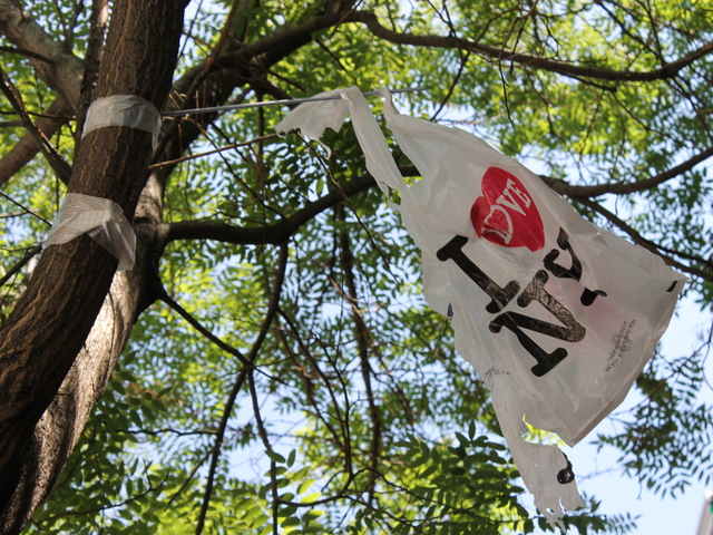 Witnesses said a building owner on the block called to report the shopping bag.