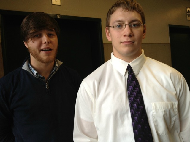 Michael Hotwagner, left, and Clayton Baltzer at Manhattan Criminal Court Monday.