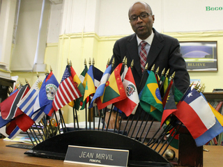 Mirvil in the school's main office.