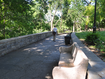 The southeast pathway along Isham Park has been the repeated scene of muggings and assaults since 2008. 