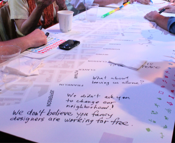 Not everyone is happy with the FAB Alliance at the Fulton Street Community Visioning Project. 