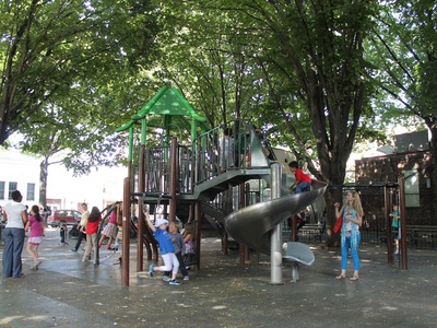 Andrews Grove Playground has many trees and shrubs