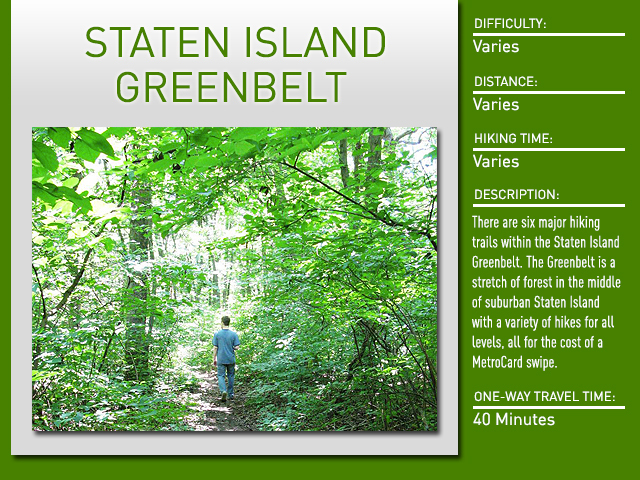 DNAinfo.com New York assembled a list of hikes that can be easily reached by public transportation.