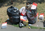 Mountains of Trash Overflow from Riverside Park Cans After July 4 Parties