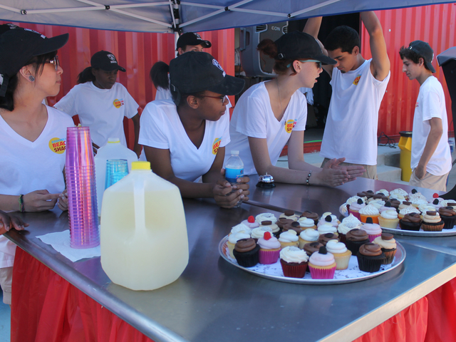 Free cupcakes were served Friday morning in honor of the pool opening. 
