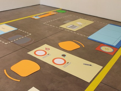 <p>The dining area of a model 300 square-foot apartment, similar to the ones that will be built in Kips Bay.</p>
