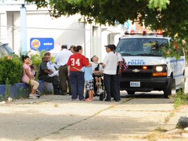 Seven people were injured when an occupied school bus crashed with another vehicle at Rockaway Parkway at Avenue L shortly after 7:35 a.m.