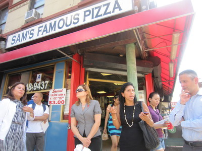 East Harlem Councilwoman Melissa Mark-Viverito with Vanessa Pino Lockel, executive director of the New York City Beverage Association.