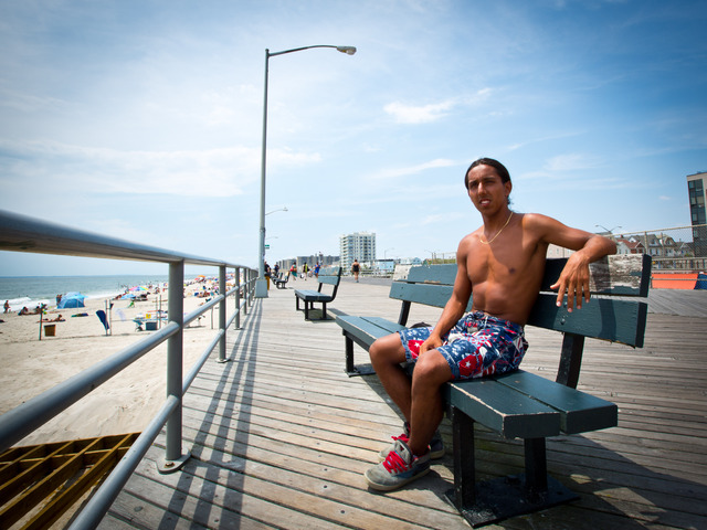 Iban Gamba, 19, from Rockaway Beach, started surfing as a way to improve his skateboarding skills. 