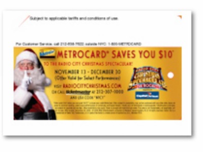 <p>A holiday-themed MetroCard ad.</p>
