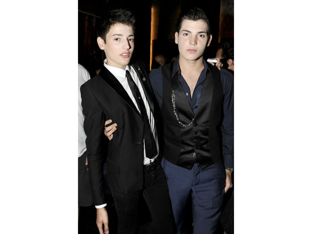 Harry Brant and Peter Brant Jr. at the Hudson Jeans Cabaret at the Electric Room, Wednesday, July 18, 2012.