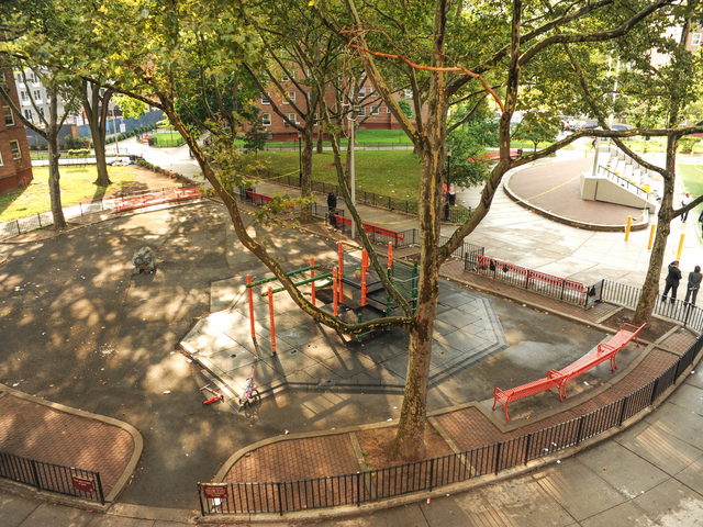 The playground where 4yr old Lloyd Morgan was shot and killed late Sunday night on Monday July 23rd, 2012.