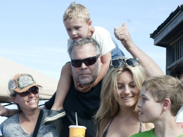 Vincent D'Onofrio and his family won first prize July 21, 2012 in the Coney Island Sand Sculpting contest.