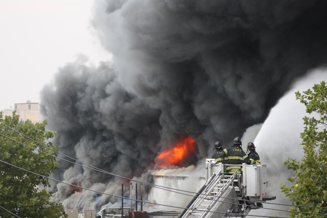A three-alarm fire broke out at 3250 Fulton St.